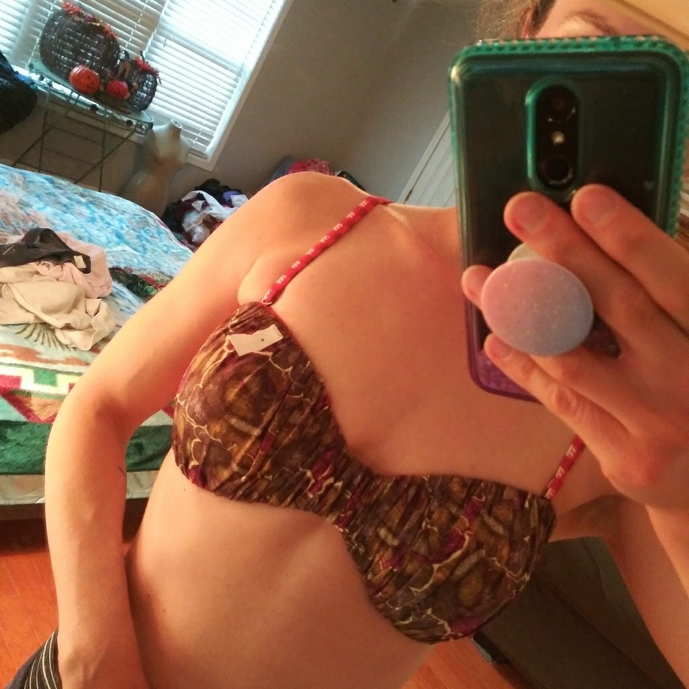 Nwot rose run maaji reversible bikini top xl